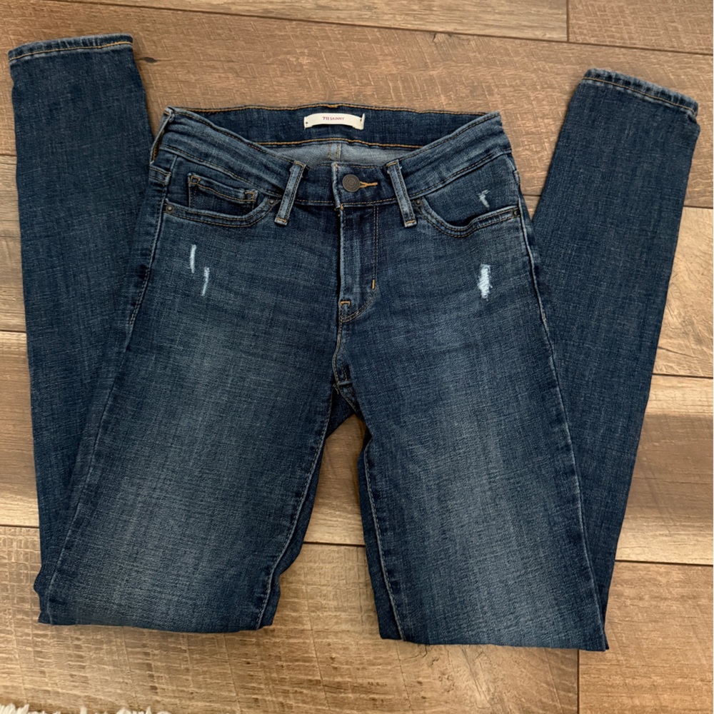 Dark Blue Denim Jeans